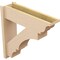 Ekena Millwork 7 1/2-in W x 26-in D x 26-in H Balboa Trad Rough Cedar Woodgrain TimberThane Outlooker, Primed Tan OUTUR075X26X26BOA04RCPR - alternate 4
